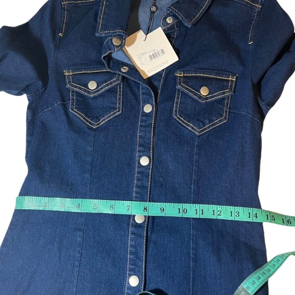 Missguided Long Sleeve Button Denim Dress size 6 - Picture 12 of 16